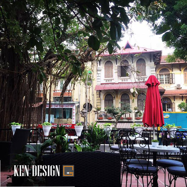 Thiết kế quán cafe ban công